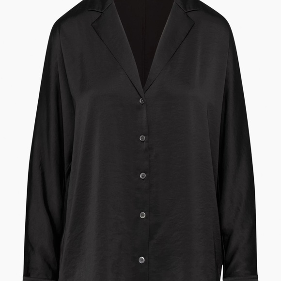 NWT SOLD OUT ARITZIA Wilfred Freeform Shirt Relaxed button-up shirt - Black, S - Picture 4 of 11
